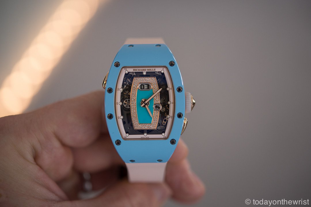 Женские часы Richard Mille RM037 Blue Ceramic & Red Gold