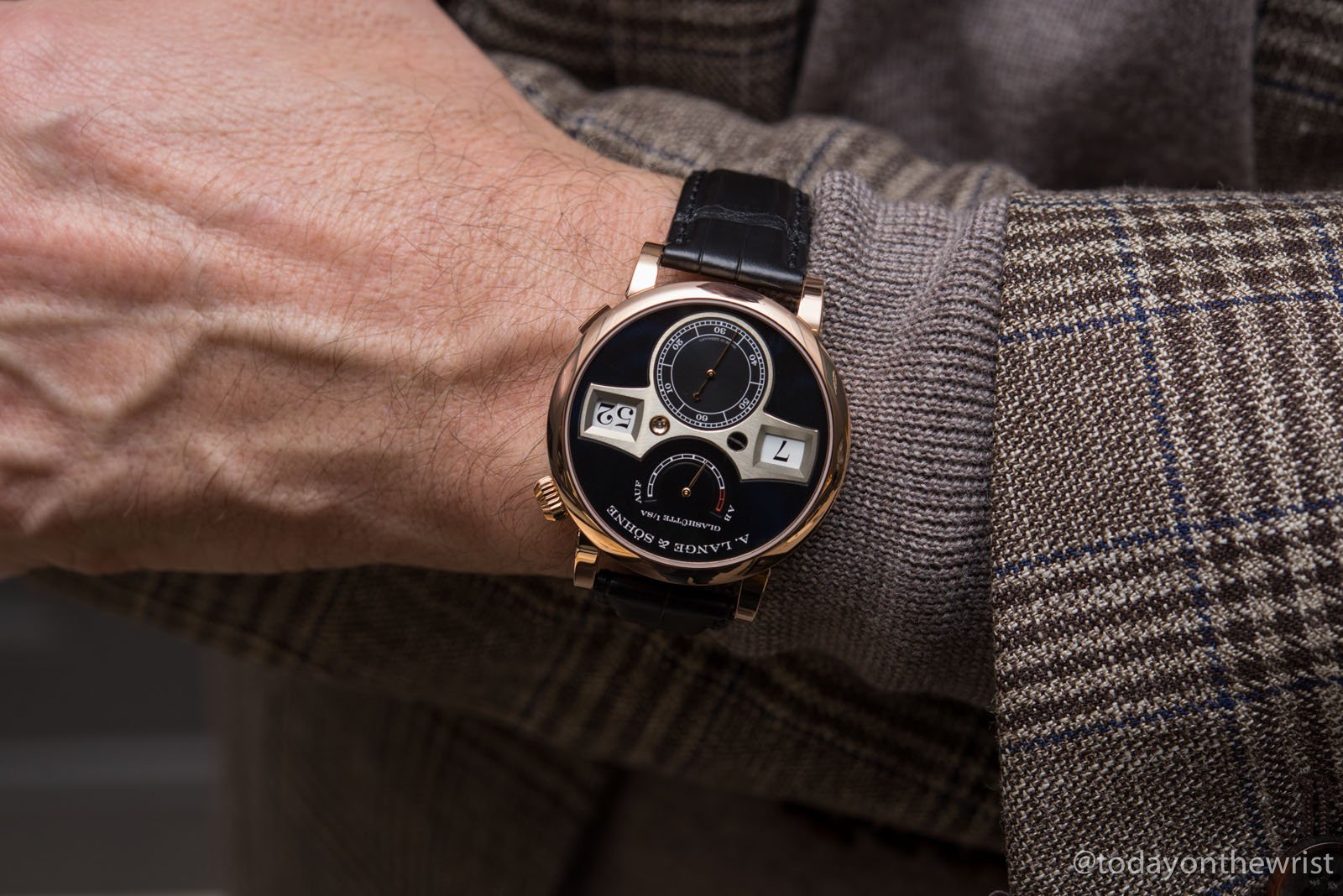 A. Lange & Soehne Zeitwerk in pink gold