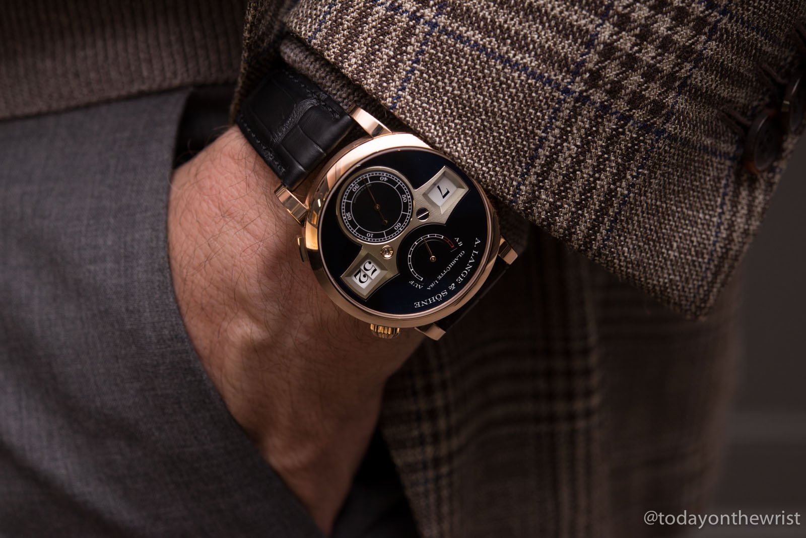 A. Lange & Soehne Zeitwerk in pink gold