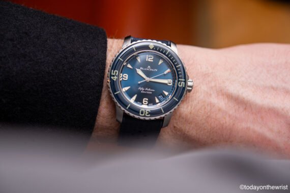 Blancpain Fifty Fathoms 42 mm, titanium, blue dial