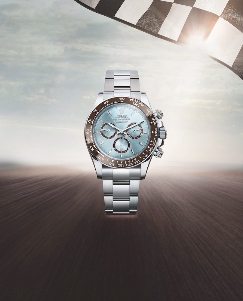Rolex Cosmograph Daytona in 950 platinum with ice blue dial