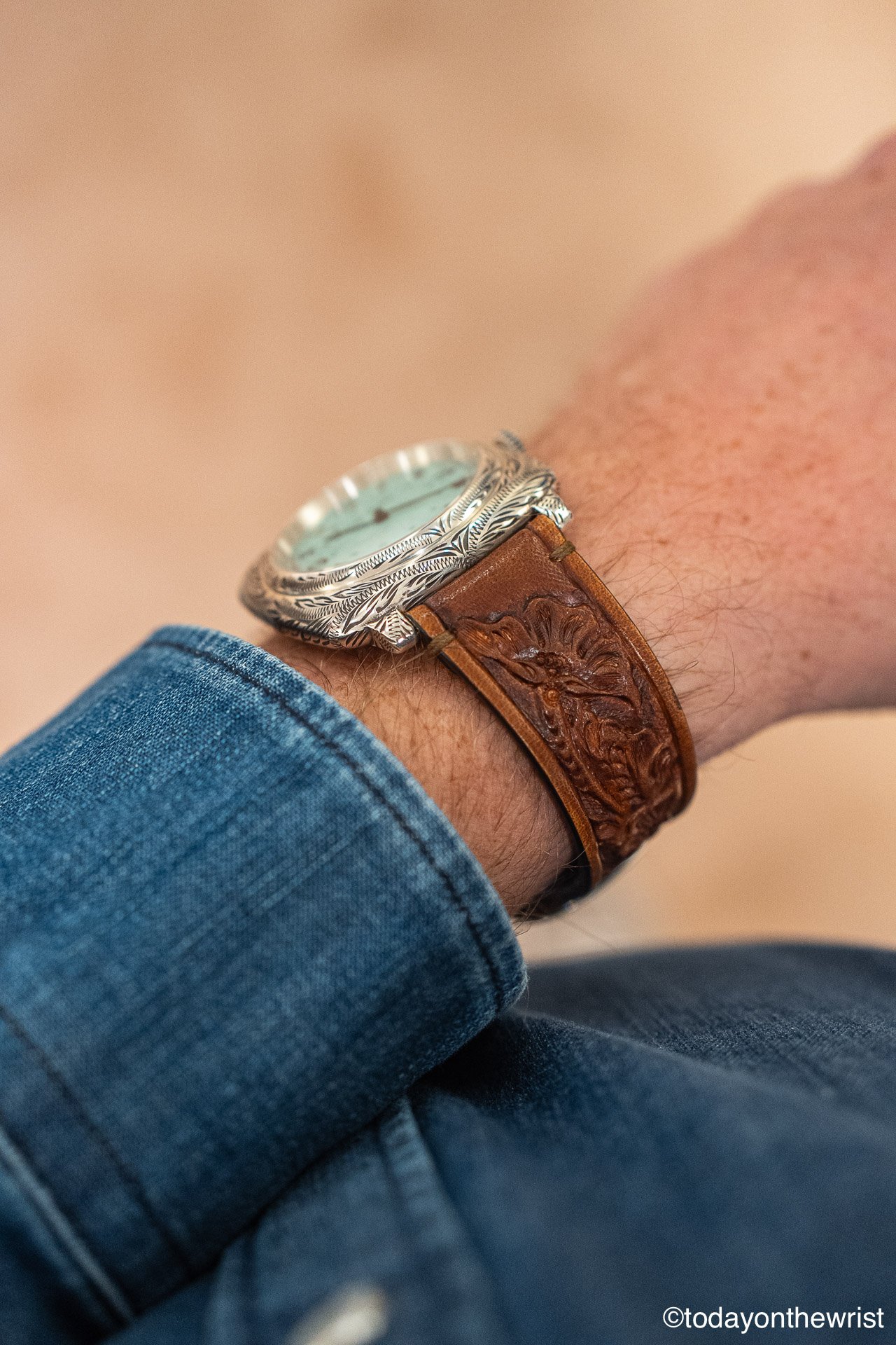 Ralph Lauren Western Turquoise Dial on the wrist