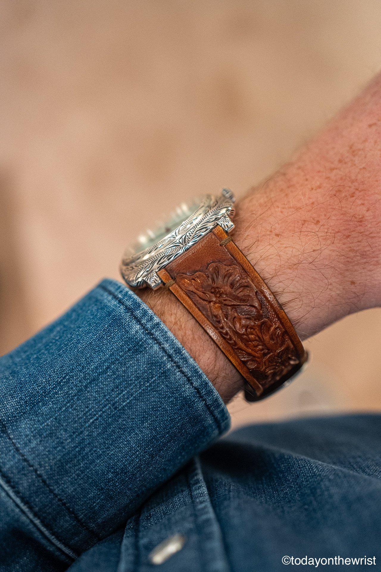 Ralph Lauren Western Turquoise Dial on the wrist