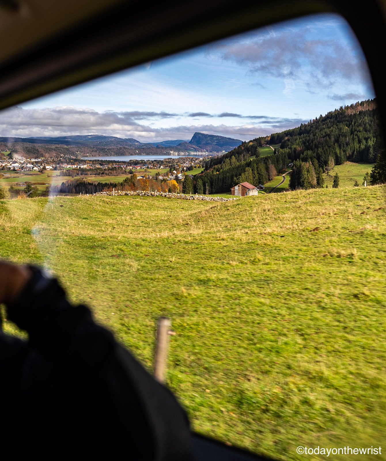 Driving to Vallée de Joux