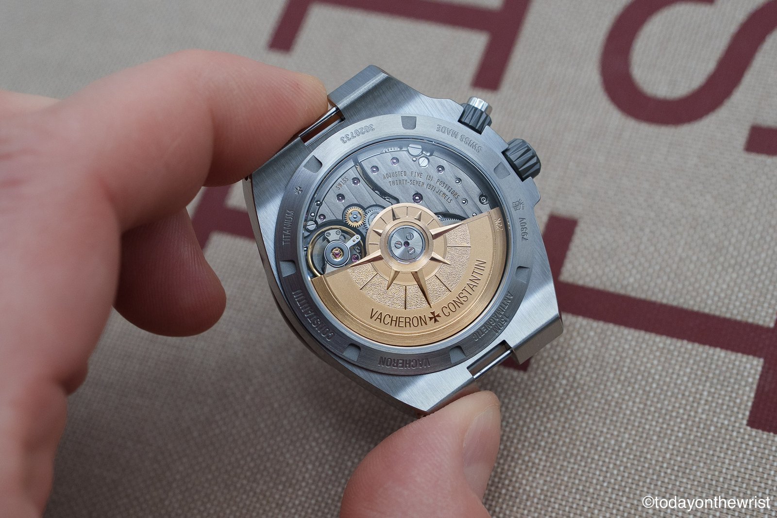 Sapphire caseback view of Vacheron Constantin manufacture caliber 5110 DT/ 3 movement