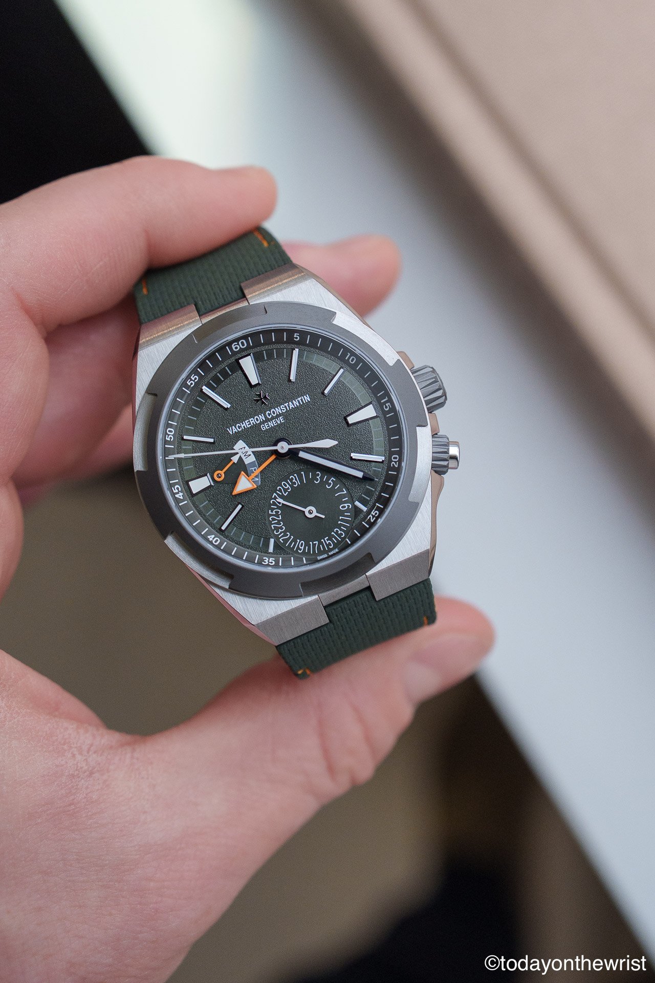 Vacheron Constantin Overseas Dual Time Cardinal Points West with a green dial